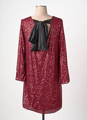 Robe courte coupe fluide manches longues rouge LOVIKA femme