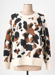 Pull stretch manches longues beige B.YOUNG femme