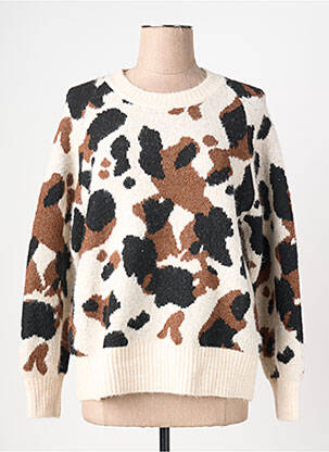 Pull stretch manches longues beige B.YOUNG femme