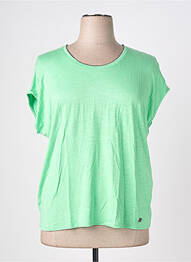 T-shirt stretch manches courtes vert BARBARA LEBEK femme
