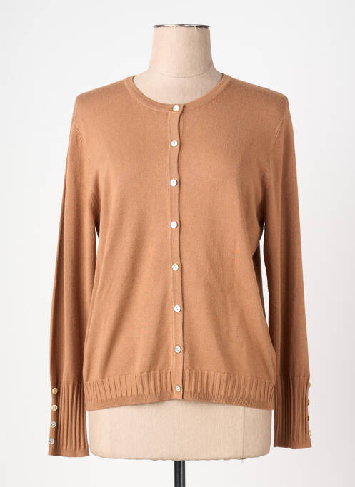 Gilet manches longues stretch marron MARBLE femme