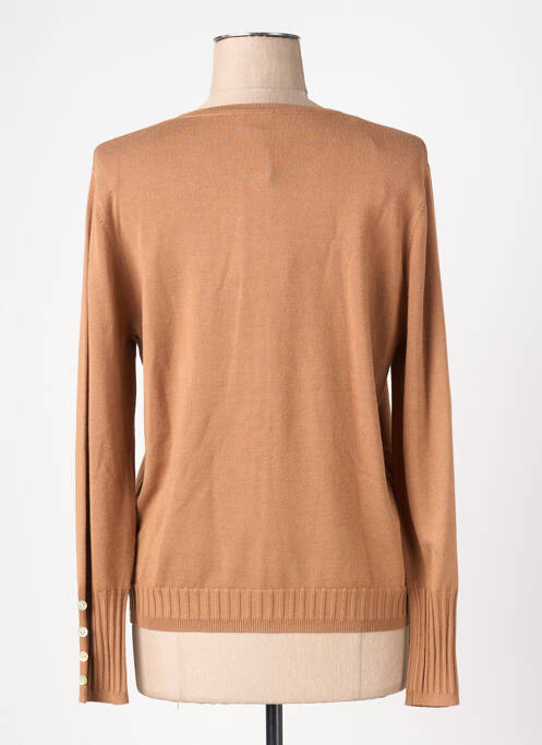 Gilet manches longues stretch marron MARBLE femme