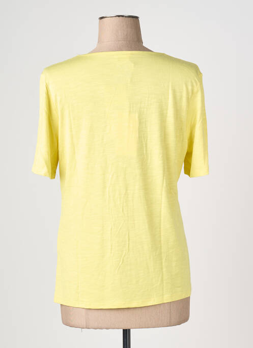 T-shirt stretch manches courtes jaune BARBARA LEBEK femme