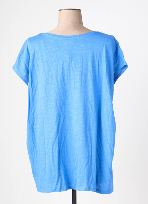T-shirt coupe droite manches courtes bleu C'EST BEAU LA VIE femme