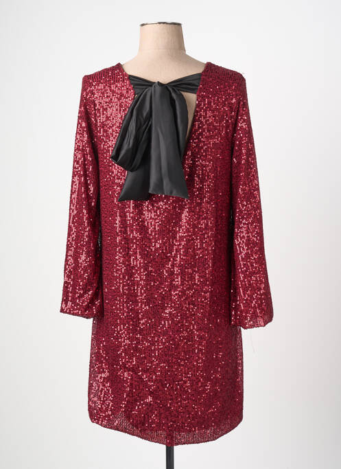 Robe courte manches longues manches longues rouge LOVIKA femme