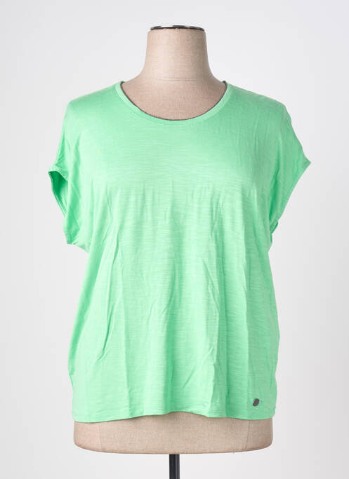 T-shirt stretch manches courtes vert BARBARA LEBEK femme