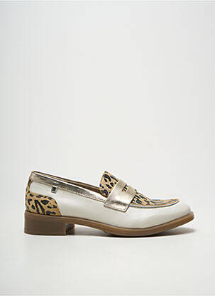 Mocassins tissage satiné talon plat jusqu'à 3cm or DORKING femme