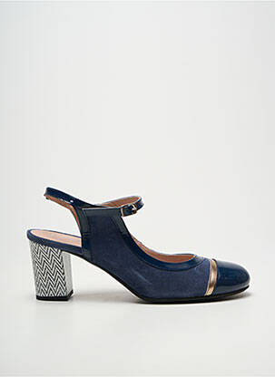Escarpins nubuck talon de 4 à 6cm bleu DORKING femme
