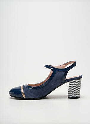 Escarpins nubuck talon de 4 à 6cm bleu DORKING femme