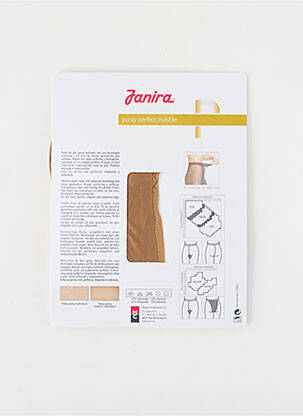 Collants tissage transparent beige JANIRA femme