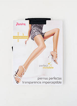 Collants tissage transparent noir JANIRA femme