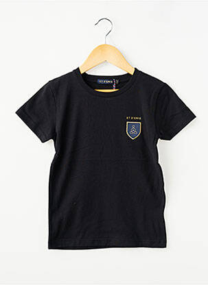 T-shirt coupe droite manches courtes noir ET D'EMIE enfant