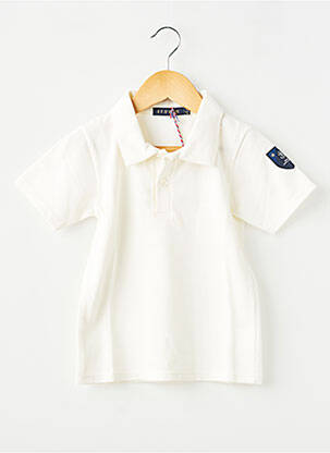 Polo coupe droite manches courtes blanc ET D'EMIE garçon