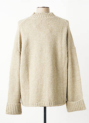 Pull resserrée sur le bas manches longues beige INDI & COLD femme