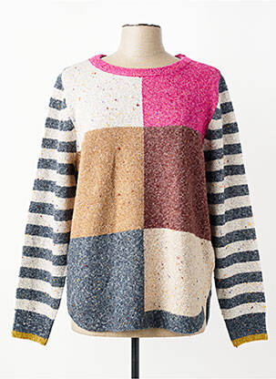 Pull tissage chiné manches longues gris WHITE STUFF femme