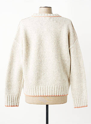 Pull tissage chiné manches longues gris WHITE STUFF femme