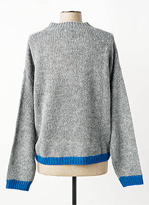 Pull tissage chiné manches longues gris INDI & COLD femme