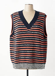 Pull col v sans manche bleu WHITE STUFF femme