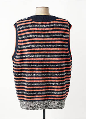 Pull col v sans manche bleu WHITE STUFF femme