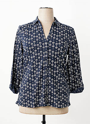 Chemisier coupe cintrée manches 3/4 bleu WHITE STUFF femme