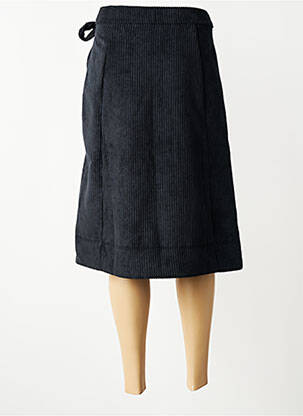 Jupe mi-longue taille à pinces bleu LA FEE MARABOUTEE femme
