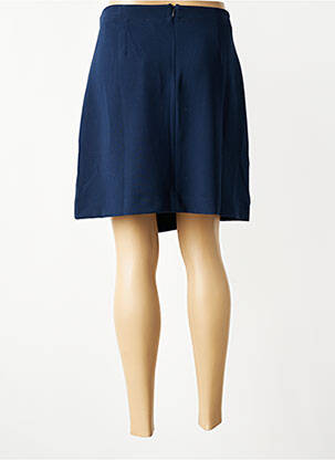 Jupe courte fermeture zippée au dos bleu LA FEE MARABOUTEE femme