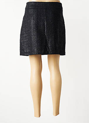 Jupe courte tissage tweed noir LA FEE MARABOUTEE femme