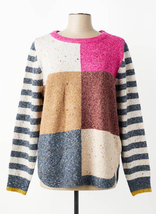Pull tissage chiné manches longues gris WHITE STUFF femme