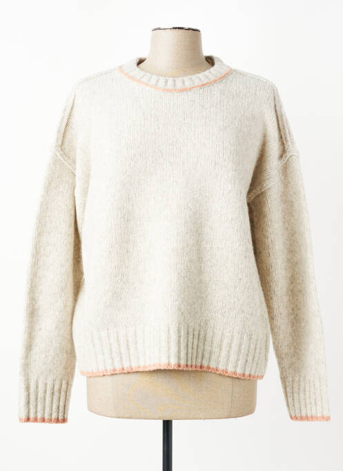 Pull tissage chiné manches longues gris WHITE STUFF femme