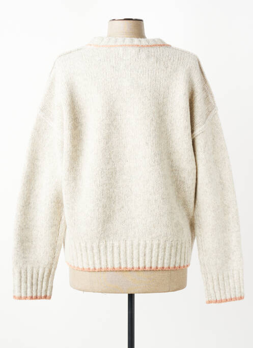 Pull tissage chiné manches longues gris WHITE STUFF femme