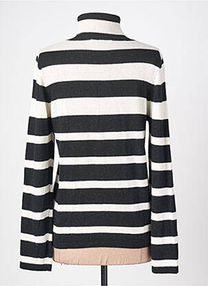 Pull col roulé coupe cintrée manches longues noir LA FEE MARABOUTEE femme