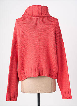 Pull col roulé manches longues manches longues rouge LA FEE MARABOUTEE femme