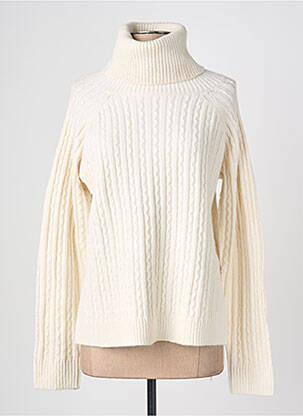 Pull col roulé manches longues manches longues blanc MOLLY BRACKEN femme