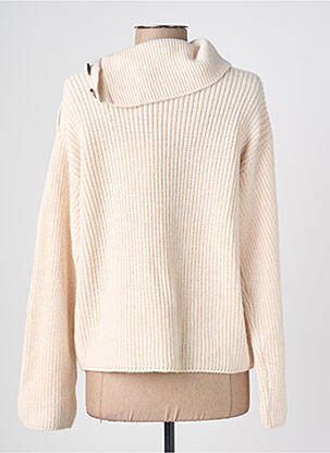 Pull coupe droite manches longues beige LA FEE MARABOUTEE femme