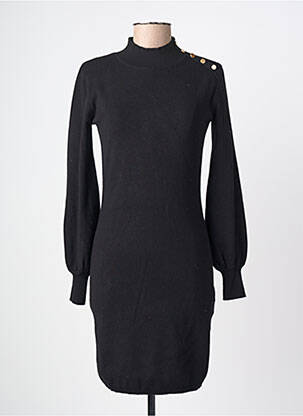 Robe pull col col montant manches longues noir MOLLY BRACKEN femme
