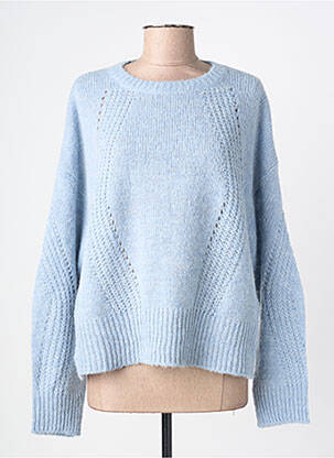 Pull col rond manches longues bleu INDI & COLD femme