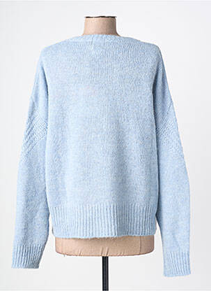 Pull coupe droite manches longues bleu INDI & COLD femme