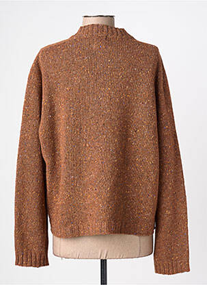 Pull coupe droite manches longues marron INDI & COLD femme