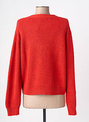 Pull col v manches longues rouge LA FEE MARABOUTEE femme