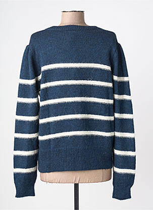 Pull resserrée sur le bas manches longues bleu LA FEE MARABOUTEE femme