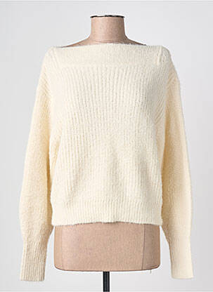 Pull col bateau manches longues beige FREEMAN T.PORTER femme