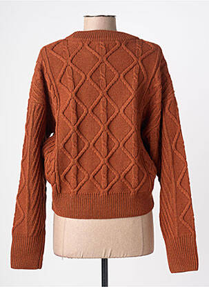 Pull col rond manches longues marron WRANGLER femme