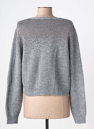 Pull coupe droite manches longues argent LA FEE MARABOUTEE femme