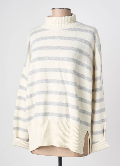 Pull col roulé manches longues manches longues gris PAKO LITTO femme