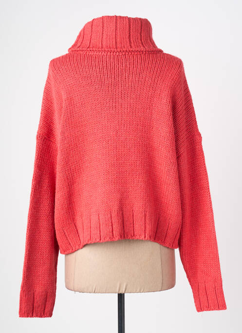 Pull col roulé manches longues manches longues rouge LA FEE MARABOUTEE femme