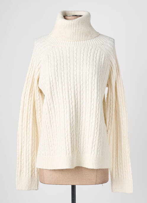 Pull col roulé manches longues manches longues blanc MOLLY BRACKEN femme