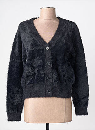 Gilet manches longues maille maille poilu noir LILI SIDONIO femme