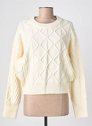 Pull stretch manches longues beige WRANGLER femme