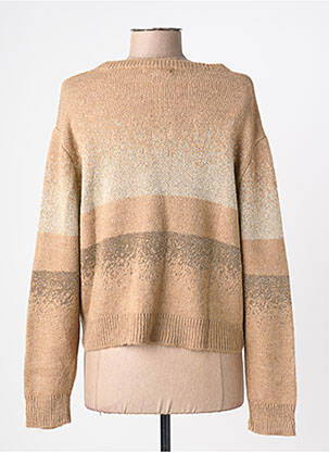 Pull col v manches longues marron PAKO LITTO femme