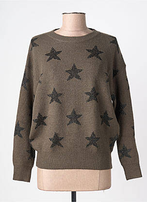 Pull stretch manches longues vert MOLLY BRACKEN femme